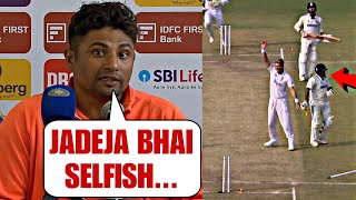 Sarfaraz Khan gave shocking statement on Ravindra Jadeja after the RUNOUT drama  INDvsENG [upl. by Fruma925]