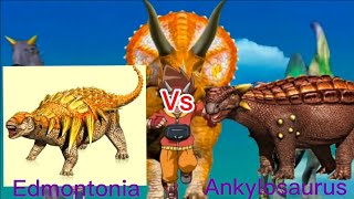 Ankylosaurus vs Edmontonia Dinosaur King [upl. by Murtagh]