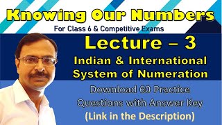 Knowing Our Numbers II Class 6 II Indian amp International System of Numeration II Lecture 3 [upl. by Ainezey]