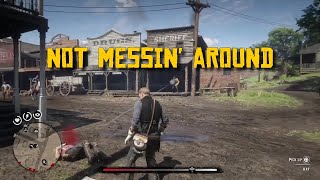 RDR2 When Sheriff Malloys got Arthurs back HIGH HONOR [upl. by Samale]