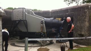 Crownhill Fort Moncrieff Gun firing May 2018 [upl. by Kowal]