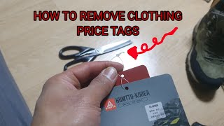 How To Remove Clothing Price Tags  Easy way without using scissors  TAGALOG [upl. by Nivle]