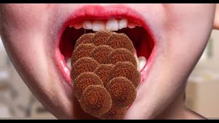 animation for tongue treatment “Removing larvae cleaning” the infected tongue asmr [upl. by Nered]