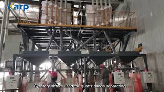 Gyratory sifter in customer facotry used for separating quartz sands [upl. by Angadresma439]