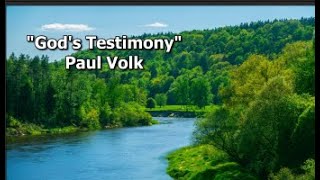 Nov 16 2024 11AM  Gods Testimony  Paul Volk [upl. by Atteragram]