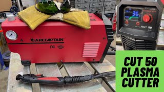 Unboxing and test of the Arccaptain cut 50 plasma cutter Air hose problem solved [upl. by Bonn38]