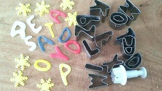 How to use Alphabet Cutters for making Fondant Letters [upl. by Wandy442]