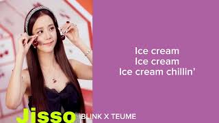 Ice Cream  Blackpink Easy lyric  Letra facil pronunciación [upl. by Drusilla]