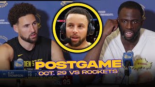 WarriorsRockets Postgame Analysis Steph CP Klay Draymond Coach Kerr Reactions  Oct 29 2023 [upl. by Clemente]