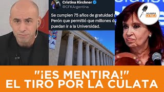 KRETINA QUISO ENSUCIAR A MILEI CON LAS UNIVERSIDADES Y LE SALIÓ EL TIRO POR LA CULATA “ES MENTIRA” [upl. by Natsrik]