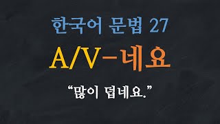 한국어 배우기  한국어 문법 27 AV네요  Learn Korean  Basic Korean Grammar [upl. by Neila694]