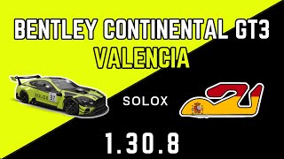 ACC Bentley Continental GT3 Valencia  1308 Hotlap  Setup [upl. by Orly]