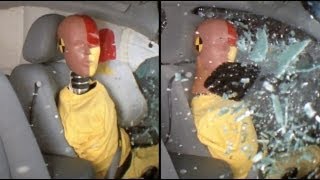 CRASH TEST AUTO Sideimpact Crash Test Demonstrating The Benefits of side airbags [upl. by Barren]