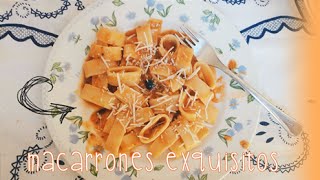 ¡MI PRIMERA RECETA Macarrones estilo ITALIANOS  Loong life [upl. by Florine]