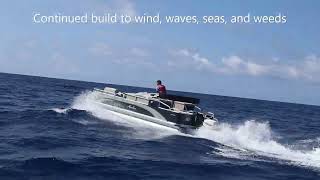 Pontoon Hydrofoil Speed Test while VARA® Foiling across Big BlueWater to Bahamas in Atlantic Ocean [upl. by Yreneh472]