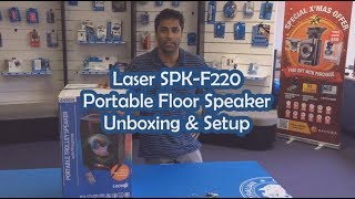 Laser SPK F220 Portable Floor Speaker Unboxing amp Setup [upl. by Deragon770]