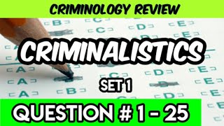 CRIMINOLOGY REVIEW  CRIMINALISTICS 1 [upl. by Imaj]