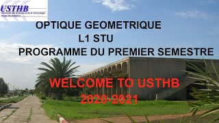 Physique S1 OPTIQUE GEOMETRIQUE PROGRAMME [upl. by Anrim775]