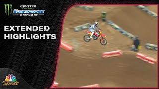 Supercross 2024 EXTENDED HIGHLIGHTS Round 15 in Philadelphia  42724  Motorsports on NBC [upl. by Aivilo707]