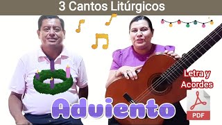 Cantos de Entrada Comunión y Salida ADVIENTO 🟣 Letra y acordes PDF 🎶 [upl. by Suivatnod]