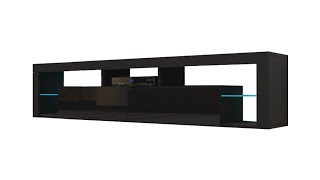 Milano 200 Wall Mounted Floating 79quot TV Stand Assembly [upl. by Omrellig]