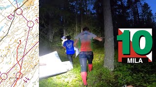 Orienteering Skellefteå Sweden 10mila at night [upl. by Ardnaskela]