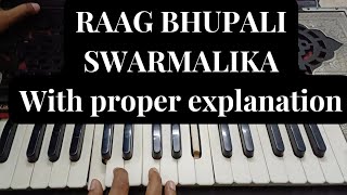 Raag Bhupali Swarmalika  step by step guidance for Beginners onlinemusiclessons sursadhna [upl. by Hsakaa]