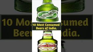 10 Most Consumed Beers in India shorts mostconsumedbeersindia [upl. by Drummond654]