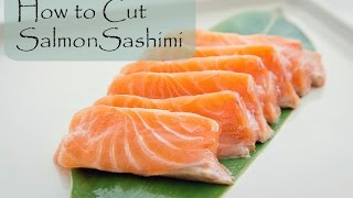 How to Cut Salmon for Sashimi and Nigiri  Fish for Sushi [upl. by Eisdnil]