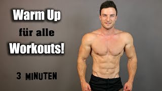 3 Minuten Ganzkörper Warm Up für alle Workouts [upl. by Nelleus201]