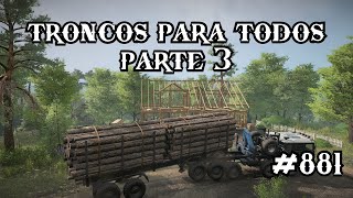 troncos para todos parte 3  SnowRunner T1 881 [upl. by Tsirhc]