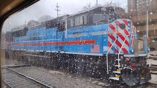 Aboard Metra cabcar 8546 departing Elgin Illinois on December 3 2023 [upl. by Atinaej]