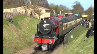 6100 Royal Scot on the West Somerset Railway March 2009 [upl. by Cantlon722]