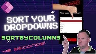 Sort Your Dropdown Choices with SortByColumns shorts [upl. by Ynnam524]