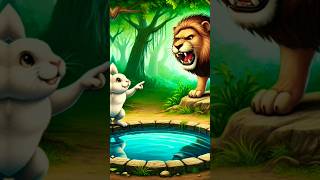 Lion aur rabbit shortsyoutubeshorts viralvideocartoonstories [upl. by Roer]