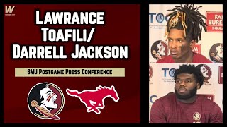 Lawrance Toafili Darrell Jackson SMU Postgame Interview  FSU Football  Warchant FSU [upl. by Gilly]