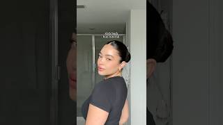 slick back bun tutorialhairtutorial hairstyles cleangirlaesthetic slickbackbun curlyhairstyles [upl. by Norraf488]