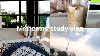 Midterms vlog 🖇 lots of coffee  studying a lot  having a great time 💻📚🗒 [upl. by Neerroc296]