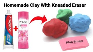 How to make Kneaded Eraser at homeDIY EraserMoldable Clay Eraserhomemade eraserMoldable Eraser [upl. by Downes102]