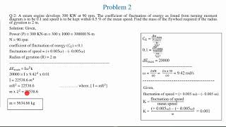 6B Lecture 62 Problems on flywheel Theory of Machines [upl. by Linet298]