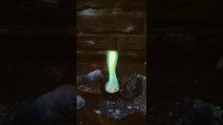 Homemade green fire 🔥⛽️ shorts [upl. by Ainigriv]