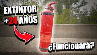 Extintor de 24 años comprobamos si funciona 24 year old fire extinguisher we check if it works [upl. by Bronnie]