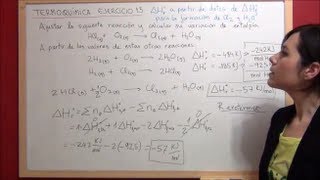 TERMOQUIMICA Ejercicio 15 Cálculo entalpía reacción HCl y O2 con entalpías formación [upl. by Spalla888]