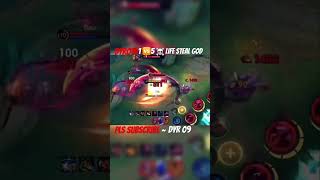 Dyroth 1🆚5 life steal God mobilelegends dyrroth dyrothshorts [upl. by Halimak]