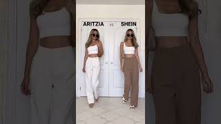 ARITZIA vs SHEIN 😳 who won shorts [upl. by Charmane]