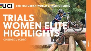 Trials Women Elite Final Highlights  2019 UCI Urban Cycling World Championships [upl. by Naawaj]