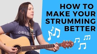 7 COOL STRUMMING PATTERNS from 1 Rhythm  How to Make Your Strumming Patterns Sound Better [upl. by Epolenep]