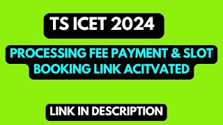 TS ICET 2024 COUNSELLING FEE PAYMENT AND SLOT BOOKING STARTED  IQ ACADEMY [upl. by Adnema616]