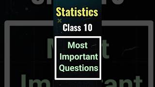 statistics class 10  Most Important questions maths class 10  shorts short [upl. by Longwood]