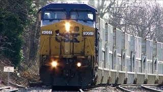 CSX and MARC Trains in Gaithersburg Maryland [upl. by Bust]